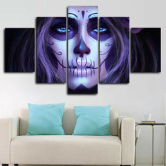 Face Skull Day of the Dead Wall Art Canvas Decor Printing