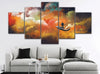 Image of Fantasy Flying Boat Wall Art Canvas Decor Printing