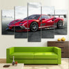 Image of Ferrari 488 Evo Racing Car Wall Art Canvas Decor Printing