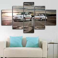 Fiat Abarth 595 Car Evolution Wall Art Canvas Decor Printing