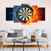 Image of Fire and Water Darts Motivational Wall Art Canvas Decor Printing