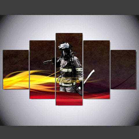 Firefighter Wall Art Canvas Decor Printing
