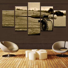 Fishing Rod Wall Art Canvas Decor Printing