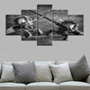 Image of Fishing Rod and Reel Black-White Wall Art Canvas Decor Printing