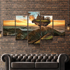 Floating Island Fantasy Wall Art Canvas Decor Printing