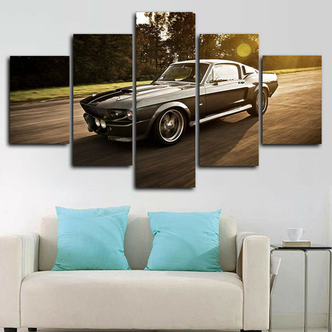 Ford Mustang Eleanor Car Wall Art Canvas Decor Printing