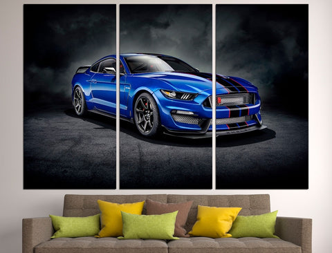 Ford Mustang Shelby GT350 Car Wall Art Canvas Print Decor