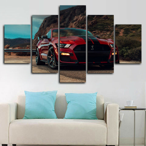 Ford Mustang Shelby GT500 Car Wall Art Canvas Decor Printing