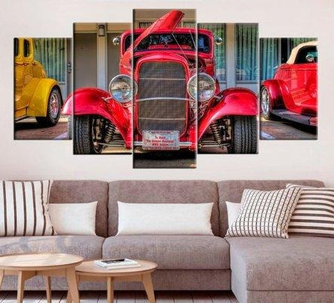 Ford Retro Garage Automotive Wall Art Canvas Decor Printing