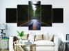 Image of Forest Road Big Green Tree Wall Art Canvas Decor Printing