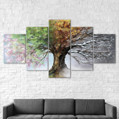 Four Seasons Tree Wall Art Canvas Decor Printing