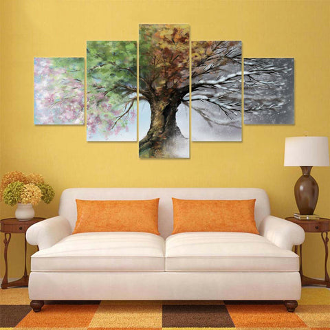 Four Seasons Tree Wall Art Canvas Decor Printing