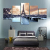 Image of France Paris Romantic Eiffel Tower Wall Art Canvas Decor Printing