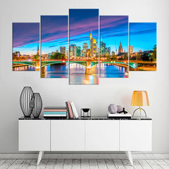 Frankfurt City Skyline Wall Art Canvas Decor Printing