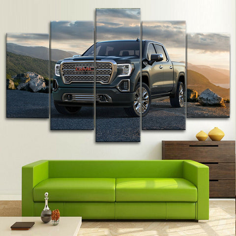 GMC Sierra Pickup Truck Wall Art Canvas Decor Printing