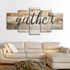 Image of Gather Wood Style Wall Art Canvas Decor Printing