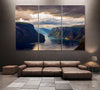 Image of Geiranger Fjord Norway Wall Art Canvas Print Decor-3Panels