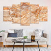 Image of Glossy Marble Abstract Wall Art Canvas Decor Printing