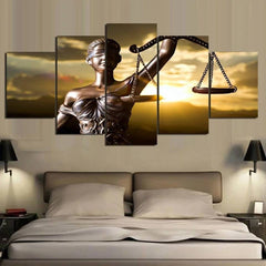 Goddess of Justice Law Scale Wall Art Canvas Decor Printing