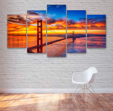 Golden Gate Bridge San Francisco Wall Art Canvas Decor Printing