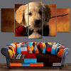Image of Golden Retriever Puppy Wall Art Canvas Decor Printing