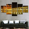 Image of Golden Temple Lights Wall Art Canvas Decor Printing