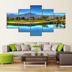 Golf Course Desert Landscape Wall Art Canvas Decor Printing