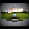 Image of Golf Course Green Sunset Wall Art Canvas Decor Printing