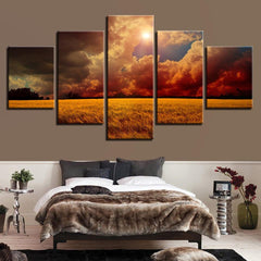 Grassland Nature Field Wall Art Canvas Decor Printing