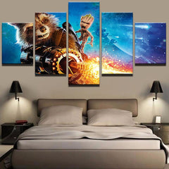 Guardians Of The Galaxy 2 Rocket Groot Wall Art Canvas Decor Printing