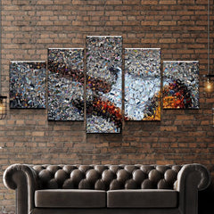 Guitar Collage Music Wall Art Canvas Decor Printing