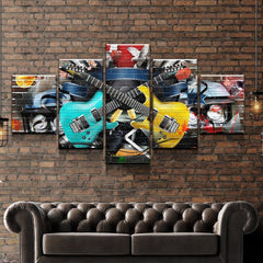 Guitar Graffiti Wall Art Canvas Decor Printing