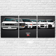 Nissan Skyline GT-R Sports Car Wall Art Canvas Print - DelightedStore