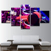 Image of Canvas Paintings Home Decor Framework 5 Pieces DJ Music Instrument Mixer And Headphones Pictures Bar Posters Night Club Wall Art