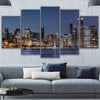 Image of Chicago Skyline River View Wall Art Canvas Print Decor - DelightedStore