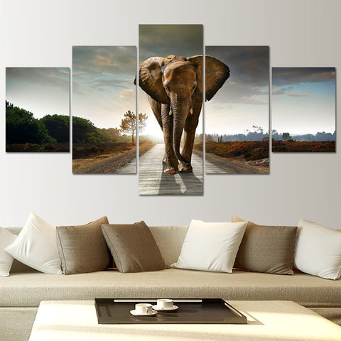 Africa Elephant Wall Art Canvas Print Decoration - DelightedStore
