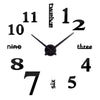 Image of DIY 3D Decoration wall clock GIANT Quartz mirror metal modern style - DelightedStore