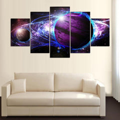 Planets Universe Earth Wall Art Canvas Print