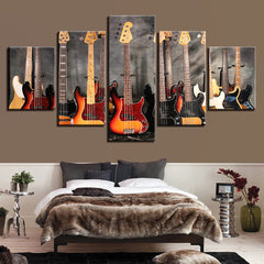 Bass Guitar Music Wall Art Canvas Print Decor