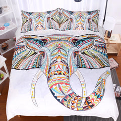 Indian Elephant Colorful Duvet Cover Set - DelightedStore
