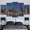 Image of Chicago Skyline River View Wall Art Canvas Print Decor - DelightedStore