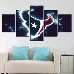 Houston Texans Sports Wall Art Canvas Print Decor - DelightedStore