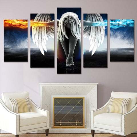 Demons Angle With Wings Wall Art Canvas Print - DelightedStore
