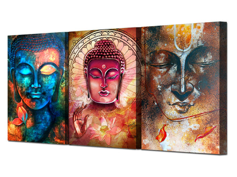 Buddha Image Portrait  Wall Art Canvas Print Decor - DelightedStore