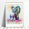 Image of Nordic Style Art Watercolor Abstract Elephant Wall Art Canvas Print Decor - DelightedStore