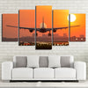 Image of Airplane Sunset Wall Art Canvas Print Decor - DelightedStore