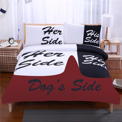 His Side & Her Side Couple Duvet Cover Set