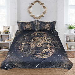 Gold Scorpion Duvet Cover Set - DelightedStore