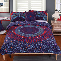 BeddingOutlet Mandala Bedding Set Queen Size Purple Concealed Bohemian Bedspread Duvet Cover Set 4Pcs Boho Home Textiles Fashion
