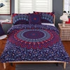 Image of BeddingOutlet Mandala Bedding Set Queen Size Purple Concealed Bohemian Bedspread Duvet Cover Set 4Pcs Boho Home Textiles Fashion